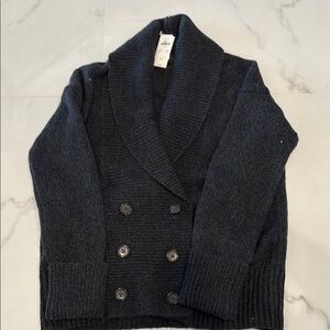 NWT Black Double-Breasted Cardigan banana republic